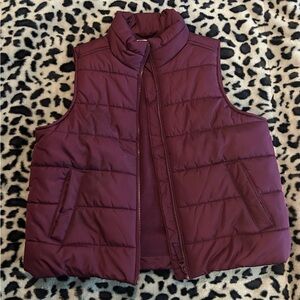 Burgundy Puffer Vest